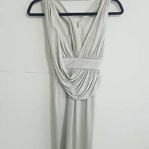 SILVER SILK DRESS